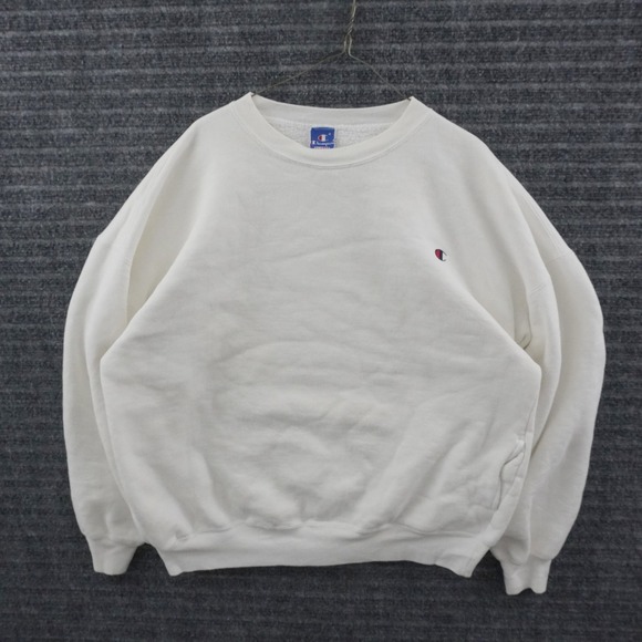 Champion Other - Vintage 90s Champion Sweatshirt Mens XL White Embroidered Logo Made in USA